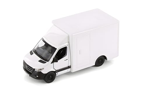 Easy Toys Modellauto kompatibel mit Mercedes Sprinter – maßstabsgetreuer Spielzeug-LKW mit Türen zum Öffnen – Modellauto (Weiß) von Easy Toys