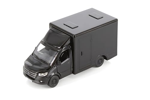 Easy Toys Modellauto kompatibel mit Mercedes Sprinter – maßstabsgetreuer Spielzeug-LKW mit Türen zum Öffnen – Modellauto (schwarz) von Easy Toys
