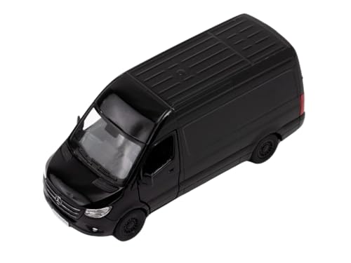 Easy Toys Modellauto kompatibel mit Mercedes Sprinter. Maßstabsgetreuer Spielzeugtransporter mit aufklappbaren Türen. Automodellierung. (Sprinter Schwarz) von Easy Toys