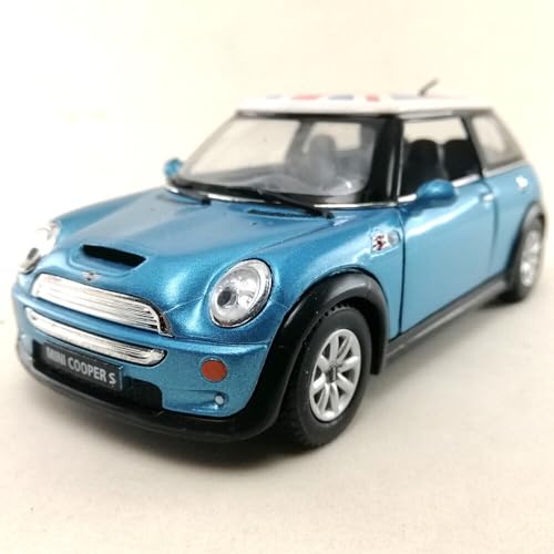 Easy Toys Modellauto kompatibel mit Mini Cooper S UK. Maßstabsgetreues Spielzeugauto mit zu öffnenden Türen. Automodellierung. (Uk Blau) von Easy Toys