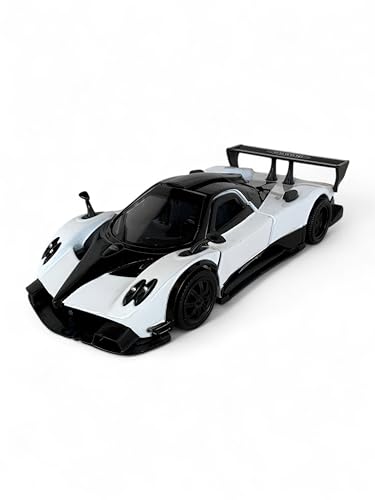Easy Toys Modellauto kompatibel mit Pagani Zonda R - maßstabsgetreues Spielzeugauto mit Türen zum Öffnen - Modellauto (Weiß) von Easy Toys
