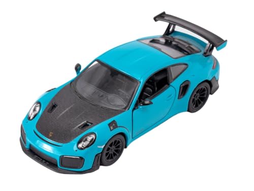 Easy Toys Modellauto kompatibel mit Porsche 911 GT2 RS. Maßstabsgetreues Spielzeugauto mit zu öffnenden Türen. Automodellierung. (Himmelblau) von Easy Toys