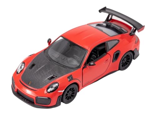 Easy Toys Modellauto kompatibel mit Porsche 911 GT2 RS. Maßstabsgetreues Spielzeugauto mit zu öffnenden Türen. Automodellierung. (Rot) von Easy Toys