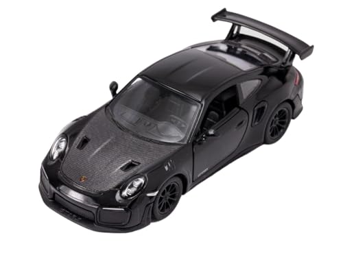 Easy Toys Modellauto kompatibel mit Porsche 911 GT2 RS. Maßstabsgetreues Spielzeugauto mit zu öffnenden Türen. Automodellierung. (Schwarz) von Easy Toys