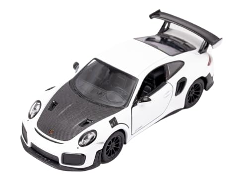 Easy Toys Modellauto kompatibel mit Porsche 911 GT2 RS. Maßstabsgetreues Spielzeugauto mit zu öffnenden Türen. Automodellierung. (Weiß) von Easy Toys