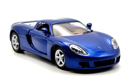 Easy Toys Modellauto kompatibel mit Porsche Carrera GT - Maßstabsgetreues Spielzeugauto mit zu öffnenden Türen - Automodellierung (Blau) von Easy Toys