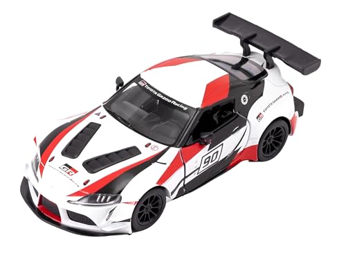 Easy Toys Modellauto kompatibel mit Toyota GR Supra Rennen - Maßstabsgetreues Spielzeugauto mit zu öffnenden Türen - Automodellierung (Weiß) von Easy Toys