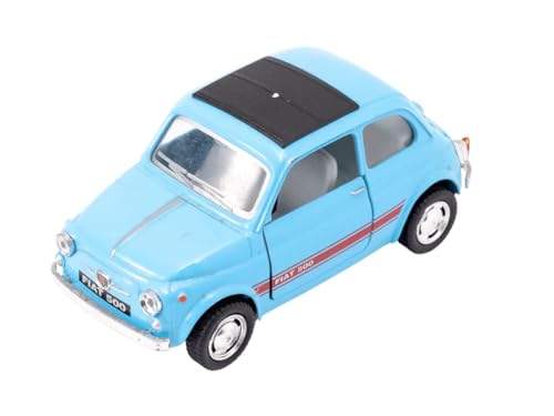 Easy Toys Modellauto kompatibel mit Vintage FIAT 500. Maßstabsgetreues Spielzeugauto mit zu öffnenden Türen. Automodellierung. (500c Light Blau) von Easy Toys