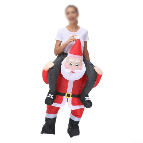 EasyByMall Bequemes aufblasbares Weihnachtsmann- und Schneemann-Outfit für Feiertagsveranstaltungen (150–190 cm) von EasyByMall