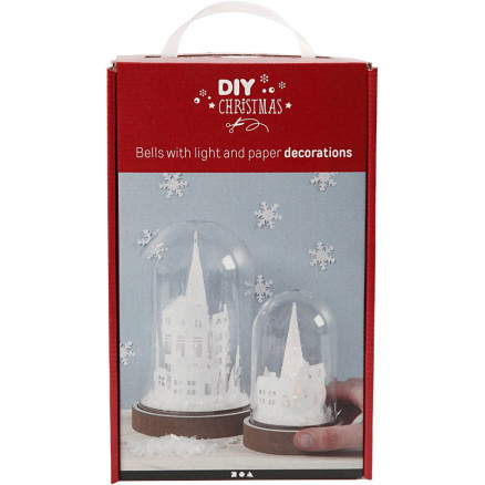 DIY-Set für Deko-Szenen unter Plastikglocken, H 12,5+18 cm, 2 Stk/ 1 P DIY-Set für Deko-Szenen unter Plastikglocken, H 12,5+18 cm, 2 Stk/ 1 P von EasyKit