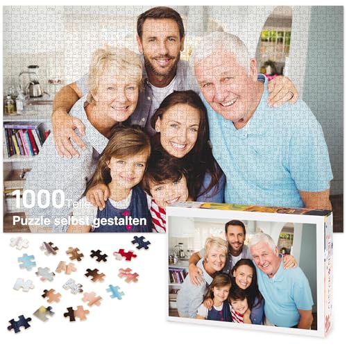 Easycosy Personalisiertes Puzzle mit eigenem Foto - 1000/500/300 Teile: Gestalte selbst Puzzle mit Bild, Fotopuzzle als Muttertag personalisierte Geschenke für Mama, Oma, Kinder, Mutter, Familie Easycosy Personalisiertes Puzzle mit eigenem Foto - 1000/500/300 Teile: Gestalte selbst Puzzle mit Bild, Fotopuzzle als Muttertag personalisierte Geschenke für Mama, Oma, Kinder, Mutter, Familie von Easycosy