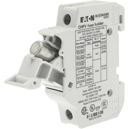 Eaton CHPV1IU Sicherungshalter 1phasig Passend für (Sicherungen) Feinsicherung 10.3 x 38mm 1polig 3 von Eaton