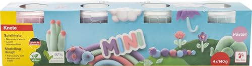 EBERHARD FABER 572505 - Spielknete Set, 4 Dosen mit je 140 g Knete, Kinderknete in Pastell Farben EBERHARD FABER 572505 - Spielknete Set, 4 Dosen mit je 140 g Knete, Kinderknete in Pastell Farben von Eberhard Faber