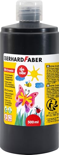 EBERHARD FABER 574999 - Transparentmalfarbe EFA Cromix schwarz, 500 ml, nicht mischbare Bastelfarbe für Kinder EBERHARD FABER 574999 - Transparentmalfarbe EFA Cromix schwarz, 500 ml, nicht mischbare Bastelfarbe für Kinder von Eberhard Faber