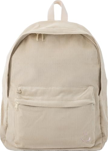 EBERHARD FABER 577671 - Rucksack Cord beige, 20 Liter, Rucksack Damen mit gepolstertem Laptop Fach von Eberhard Faber