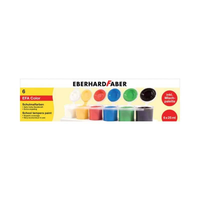 EBERHARD FABER Schulmalfarben Tempera 6-Stück - 6 x 25ml von Eberhard Faber