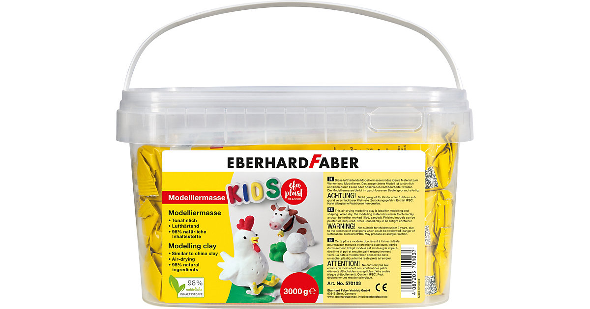 EFA Modelliermasse Plast Classic, 3 kg weiß von Eberhard Faber