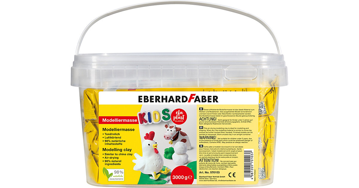 EFA Modelliermasse Plast Classic, 3 kg weiß EFA Modelliermasse Plast Classic, 3 kg weiß von Eberhard Faber