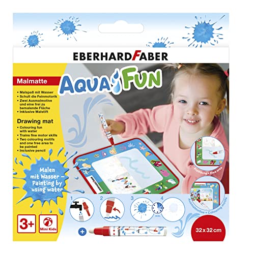 Eberhard Faber 524130 - Aqua Fun Malmatte, ca. 32 x 32 cm große Matte mit 2 Ausmalmotiven und freier Malfläche inkl. Aquamalstift Eberhard Faber 524130 - Aqua Fun Malmatte, ca. 32 x 32 cm große Matte mit 2 Ausmalmotiven und freier Malfläche inkl. Aquamalstift von Eberhard Faber