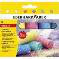 Eberhard Faber 526504 - Straßenmalkreiden Glitzer, 6er Set von Eberhard Faber
