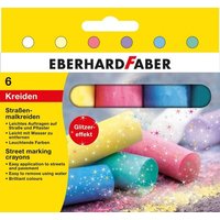 Eberhard Faber 526504 - Straßenmalkreiden Glitzer, 6er Set von Eberhard Faber