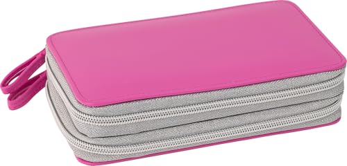 EBERHARD FABER 577429 - Doppeldecker Leder in pink mit 24 Teilen gefüllt, Federmäppchen für Mädchen EBERHARD FABER 577429 - Doppeldecker Leder in pink mit 24 Teilen gefüllt, Federmäppchen für Mädchen von Eberhard Faber