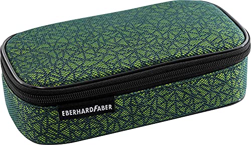 Eberhard Faber 577431 X-Style Pro Jumbo Schlamperbox in Grün-Blau, mit Reißverschluss, Hauptfach, Innenfach und Innenklappe mit Stiftschlaufen und Geodreieck-Halterung, für Vorschule und Schule von Eberhard Faber