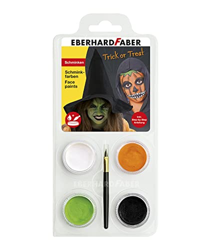 Eberhard Faber 579029 - Kinderschminke Set Hexe/Kürbis, 4 Schminkfarben mit Pinsel und Anleitung Eberhard Faber 579029 - Kinderschminke Set Hexe/Kürbis, 4 Schminkfarben mit Pinsel und Anleitung von Eberhard Faber