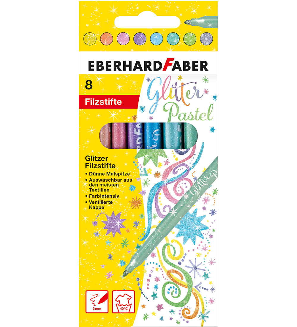 Eberhard Faber Farbtuschen - 8 st. - Glitter Pastel - Eberhard Faber - One Size - Filzstifte Eberhard Faber Farbtuschen - 8 st. - Glitter Pastel - Eberhard Faber - One Size - Filzstifte von Eberhard Faber