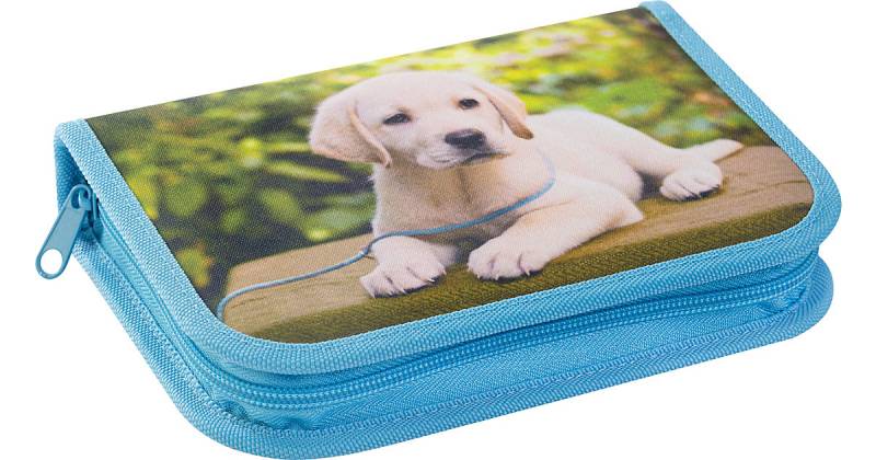 Federmäppchen Hund befüllt, 42-tlg. hellblau von Eberhard Faber