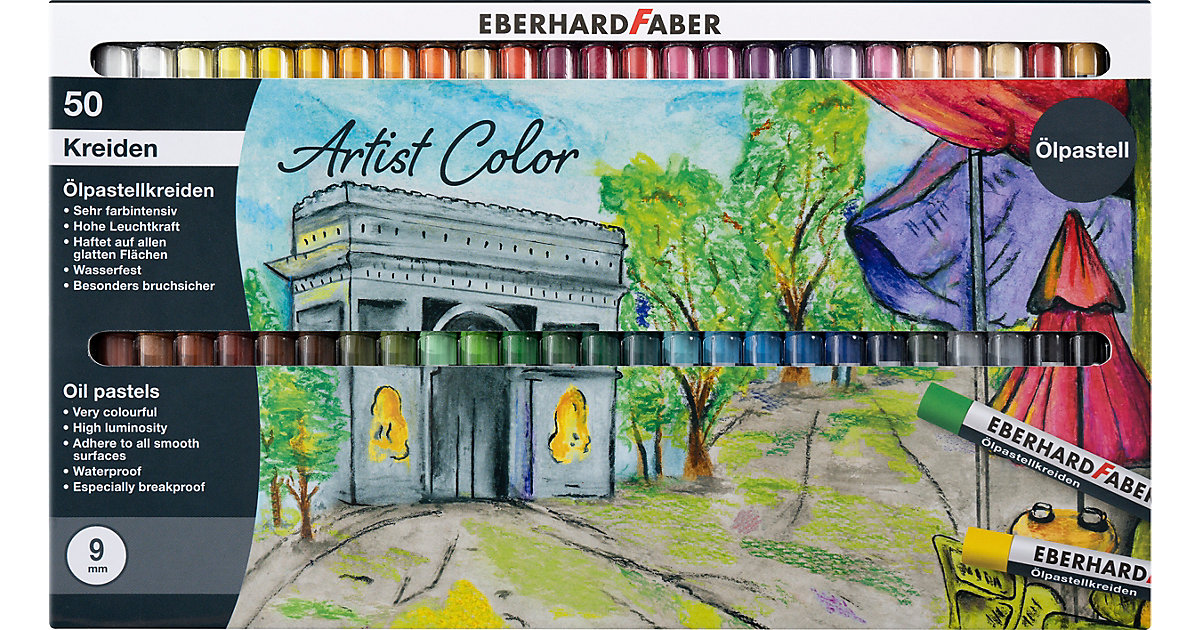 Ölpastellkreiden, 50 Farben von Eberhard Faber