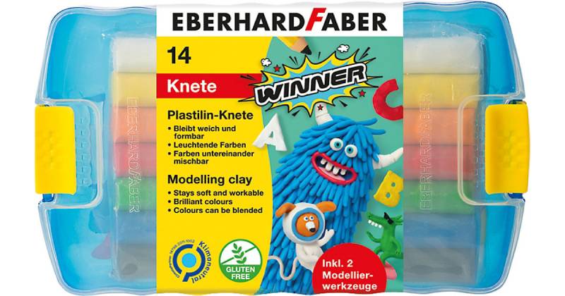 Plastilin-Knete, 10 Stangen, inkl. Werkzeug von Eberhard Faber