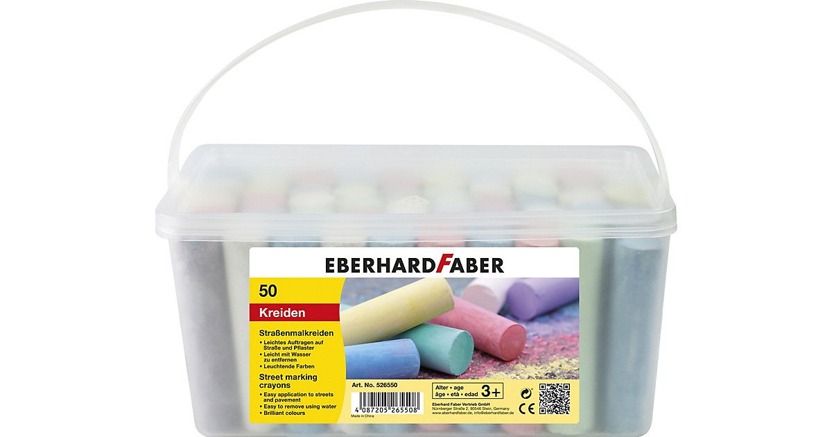 Straßenmalkreide 50er Eimer mehrfarbig von Eberhard Faber
