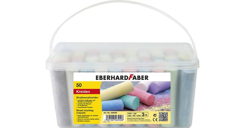 Straßenmalkreide 50er Eimer mehrfarbig von Eberhard Faber