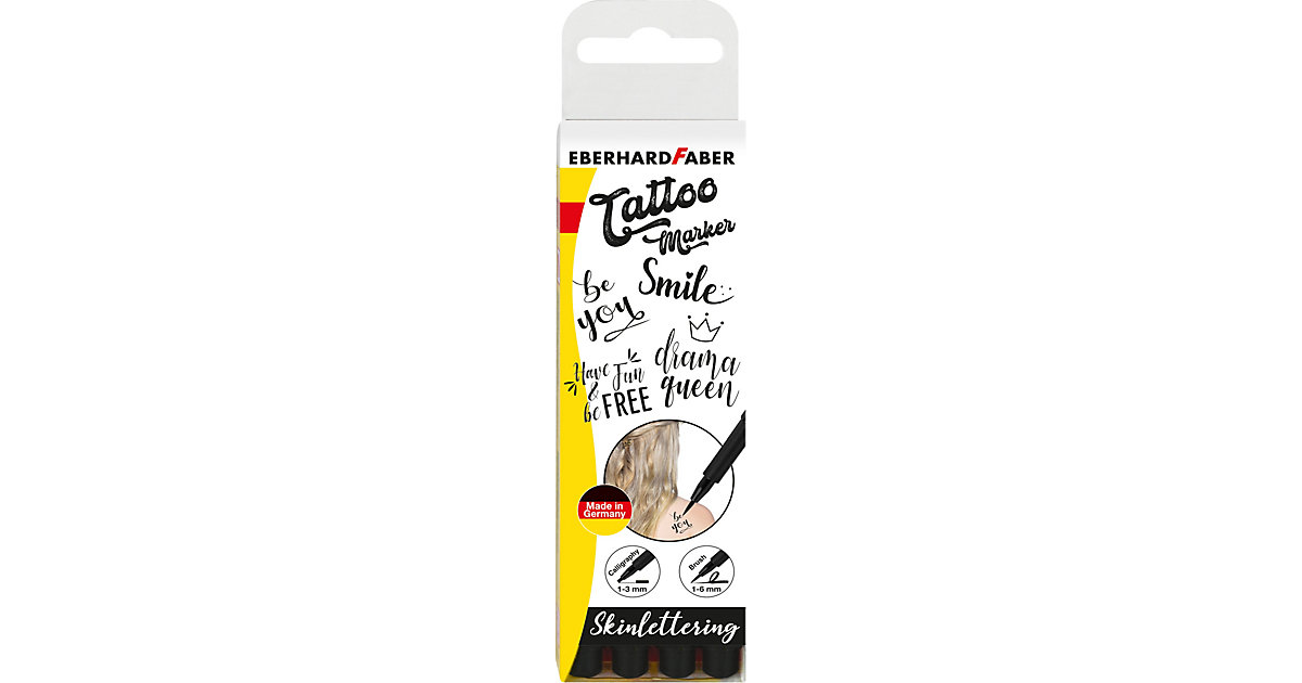 Tattoostifteset Skinlettering, 4 Farben, inkl. Schablonen Tattoostifteset Skinlettering, 4 Farben, inkl. Schablonen von Eberhard Faber