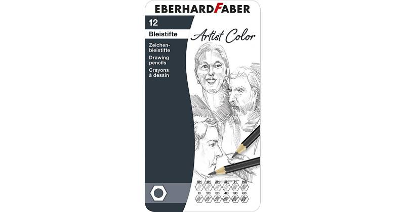 Zeichenbleistifte, 12 Stück in diversen Härtegraden von Eberhard Faber