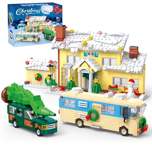 4 in 1 Schneehaus Pickup Garage Wohnmobil Bausteine Set, Weihnachten Bausteine Spielzeug, Weihnachten Baustein Szene Deko, Weihnachts Geschenk für Erwachsene und Kinder, 650+ Teile 4 in 1 Schneehaus Pickup Garage Wohnmobil Bausteine Set, Weihnachten Bausteine Spielzeug, Weihnachten Baustein Szene Deko, Weihnachts Geschenk für Erwachsene und Kinder, 650+ Teile von Ebortsin