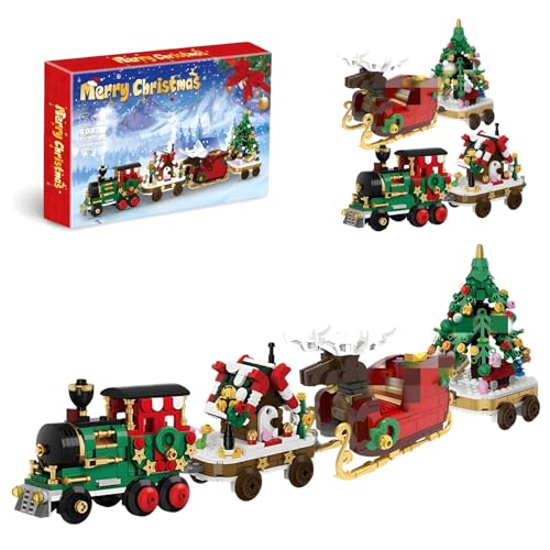 4 in 1 Weihnachts Zug Bausteine Set, 806+ Teile Überraschungs Weihnachts Countdown Spielzeug Set, Adventskalender 2026 Dekor Bausteine, Weihnachts Geschenk für Erwachsene und Kinder 4 in 1 Weihnachts Zug Bausteine Set, 806+ Teile Überraschungs Weihnachts Countdown Spielzeug Set, Adventskalender 2026 Dekor Bausteine, Weihnachts Geschenk für Erwachsene und Kinder von Ebortsin