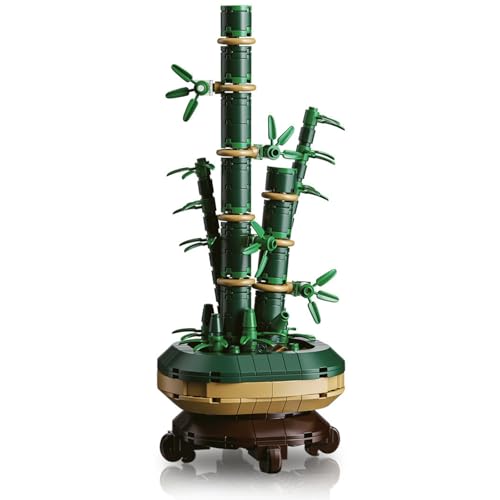 Blume Bausteine Set, Bonsai Bambus Klemmbausteine, Kunst Blumenstrauß Botanische Sammlung für Erwachsene, Heimbüro Dekor, 277 Teile von Ebortsin