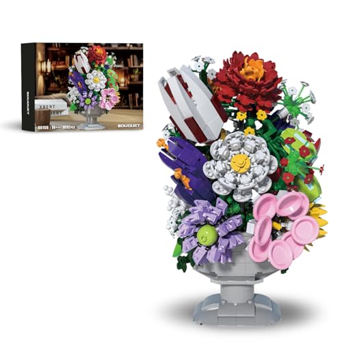 Blumenstrauß Bausatz, 1092 Teile Botanische Sammlung Blumen Bausteine Set, Künstliches Blumenspielzeug Heimbüro Dekor Blumenstrauß, Weihnachts Geburtstags Geschenk Blumenstrauß Bausatz, 1092 Teile Botanische Sammlung Blumen Bausteine Set, Künstliches Blumenspielzeug Heimbüro Dekor Blumenstrauß, Weihnachts Geburtstags Geschenk von Ebortsin