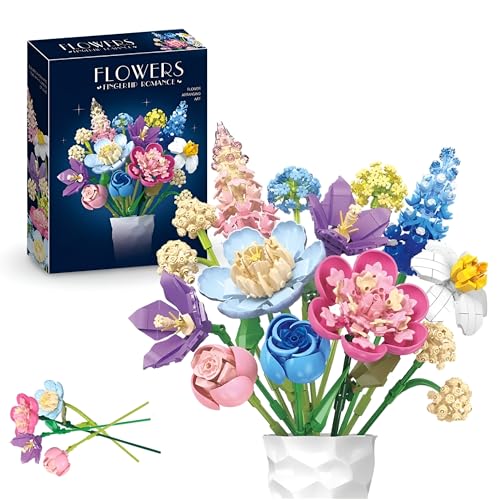 Ebortsin Blume Bausteine für Erwachsene, 865 Teile Botanical Kollektion Bauspielzeug, Blumenstrauß Bausteine Set Spielzeug Home Deko, Geschenk für Frauen Jungen Mädchen Ebortsin Blume Bausteine für Erwachsene, 865 Teile Botanical Kollektion Bauspielzeug, Blumenstrauß Bausteine Set Spielzeug Home Deko, Geschenk für Frauen Jungen Mädchen von Ebortsin