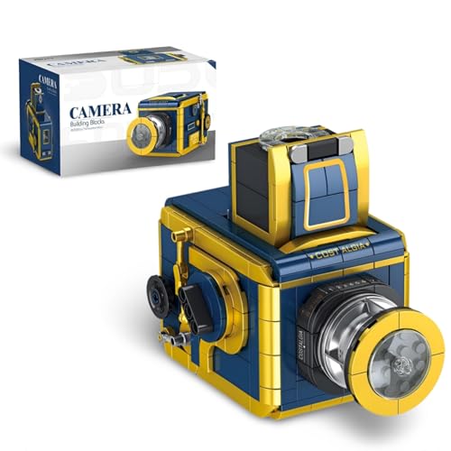 Ebortsin Ideas Digital Kamera Bausteine Bausatz, 457 Teile Klemmbausteine Retro Camera Modell Bausatz Spielzeug, Kamera Bausteine Geschenk für Erwachsene und Kinder von Ebortsin