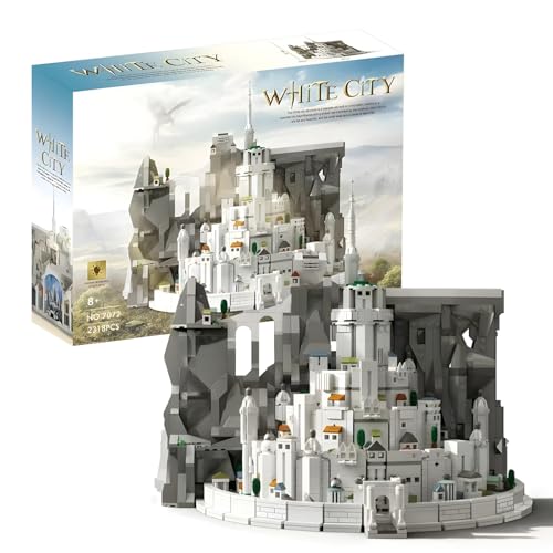 Ebortsin Ideas Herr de Rings Architecture Klemmbausteine Set, Lord of Rings Film Weiße Stadt Burg Bausteine, 2318 Teile MOC Burg Architecture Bausatz, Geschenk für Film Fans Ebortsin Ideas Herr de Rings Architecture Klemmbausteine Set, Lord of Rings Film Weiße Stadt Burg Bausteine, 2318 Teile MOC Burg Architecture Bausatz, Geschenk für Film Fans von Ebortsin