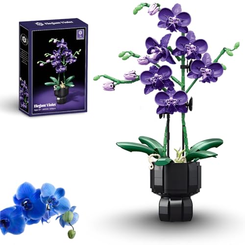 Ebortsin Ideas Orchidee Blumen Bausteine, 666 Teile Pflanze Orchidee Bausteine Blumen Set, Künstliche Botanische Klemmbausteine Modell Home Décor, Geschenk für Frauen und Männer Ebortsin Ideas Orchidee Blumen Bausteine, 666 Teile Pflanze Orchidee Bausteine Blumen Set, Künstliche Botanische Klemmbausteine Modell Home Décor, Geschenk für Frauen und Männer von Ebortsin