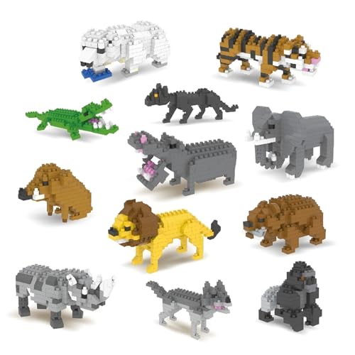 Ebortsin Mini Tiere Bausteine Set, Micro Tier Themed Bausteine, 12 Pack Tiere Klemmbausteine Spielzeug, Home Decors, Geschenke für Kinder und Erwachsene Ebortsin Mini Tiere Bausteine Set, Micro Tier Themed Bausteine, 12 Pack Tiere Klemmbausteine Spielzeug, Home Decors, Geschenke für Kinder und Erwachsene von Ebortsin