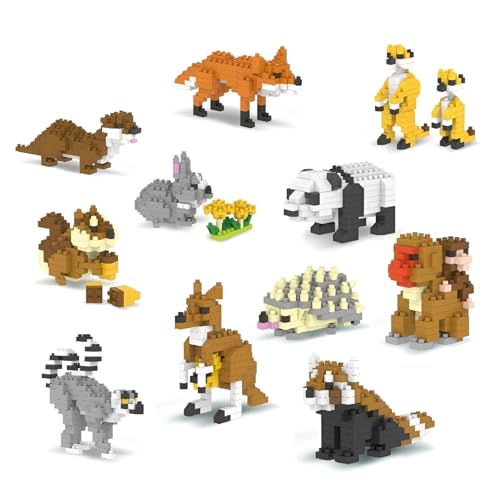 Ebortsin Mini Tiere Bausteine Set, Micro Tier Themed Bausteine, 12 Pack Tiere Klemmbausteine Spielzeug, Home Decors, Geschenke für Kinder und Erwachsene Ebortsin Mini Tiere Bausteine Set, Micro Tier Themed Bausteine, 12 Pack Tiere Klemmbausteine Spielzeug, Home Decors, Geschenke für Kinder und Erwachsene von Ebortsin