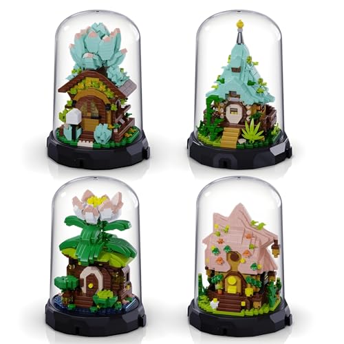 Ebortsin Pflanzen Bonsai Bausteine Set mit Schutzhülle, 4 Mini Micro Tannenzapfen Baumhaus Bausteine, Baumhaus Mikro Baustein Botanisch Sammlungs, Geschenk für Erwachsene und Kinder Ebortsin Pflanzen Bonsai Bausteine Set mit Schutzhülle, 4 Mini Micro Tannenzapfen Baumhaus Bausteine, Baumhaus Mikro Baustein Botanisch Sammlungs, Geschenk für Erwachsene und Kinder von Ebortsin