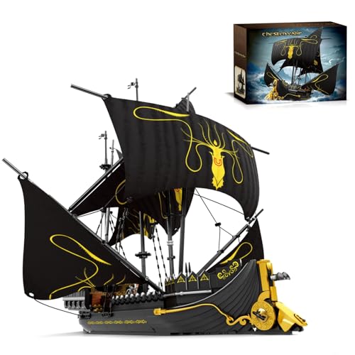Ebortsin Piratenschiff Technik Bausteine, Segelschiff Bausteine Spielzeug, Piratenschiff Klemmbausteine Modellbausatz, Sammlung Geschenk für Erwachsene und Kinder, 1560 Teile von Ebortsin
