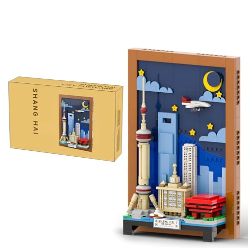 Ebortsin Postkarte Mini Klemmbausteine Set, MOC Micro Bausteine Set, Kreatives City Frame Architecture Building Blocks, Geschenk für Erwachsene, Kinder ab 8-16 Jahren+, 509 Teile von Ebortsin