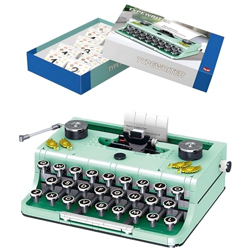 Ebortsin Schreibmaschine Klemmbausteine, 820 Teile Mini Vintage Schreibmaschine Bausteine Modell Bausatz, Sammlerstück Deko Geschenk für Erwachsene und Kinder Ebortsin Schreibmaschine Klemmbausteine, 820 Teile Mini Vintage Schreibmaschine Bausteine Modell Bausatz, Sammlerstück Deko Geschenk für Erwachsene und Kinder von Ebortsin